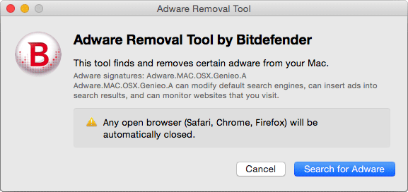 Comment vous débarasser de Advanced Mac Cleaner avec l'aide de Bitdefender