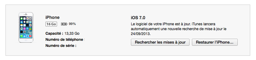 Supprimer iOS7 en restaurant iOS6