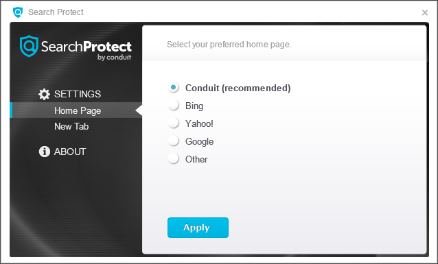 supprimer search protect by conduit search