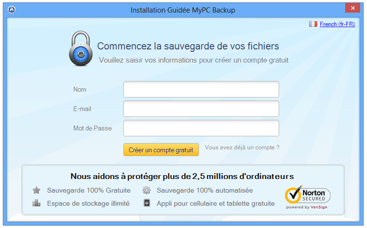 supprimer mypcbackup