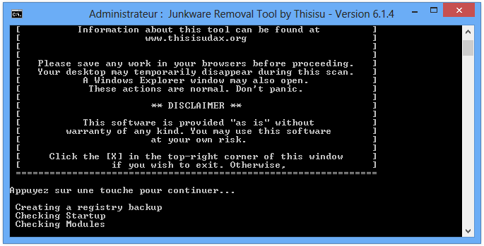 Comment retirer SystHeal Optimizer avec Junkware Removal Tool