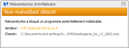 nengine.dll bloqué par Malwarebytes Anti-Malware Premium
