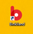 raccourci binkiland sur le bureau