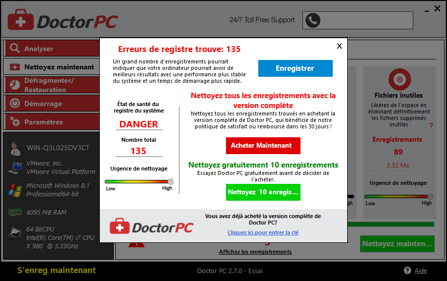 doctor pc nous force presque à l'achat