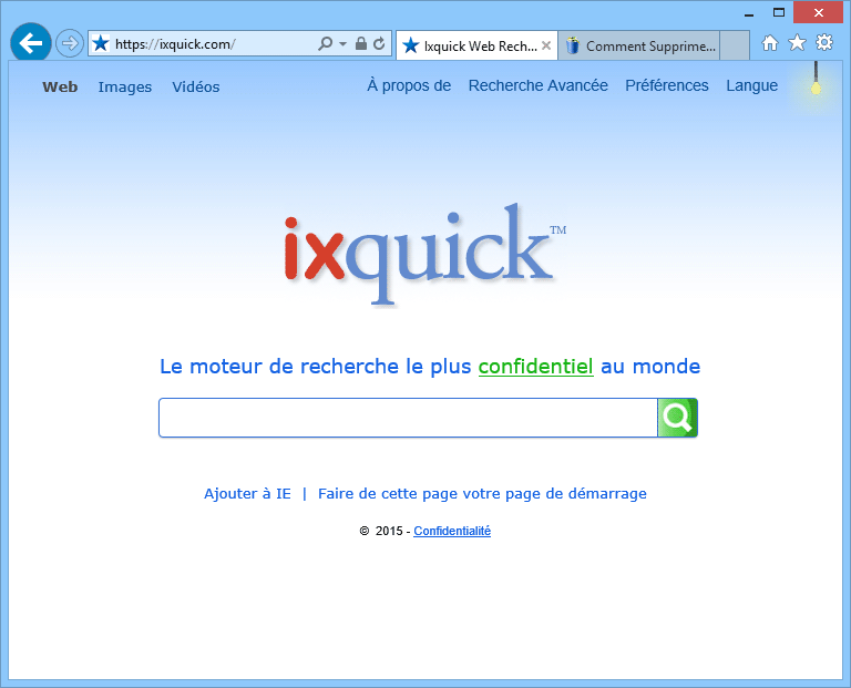 supprimer ixquick.com