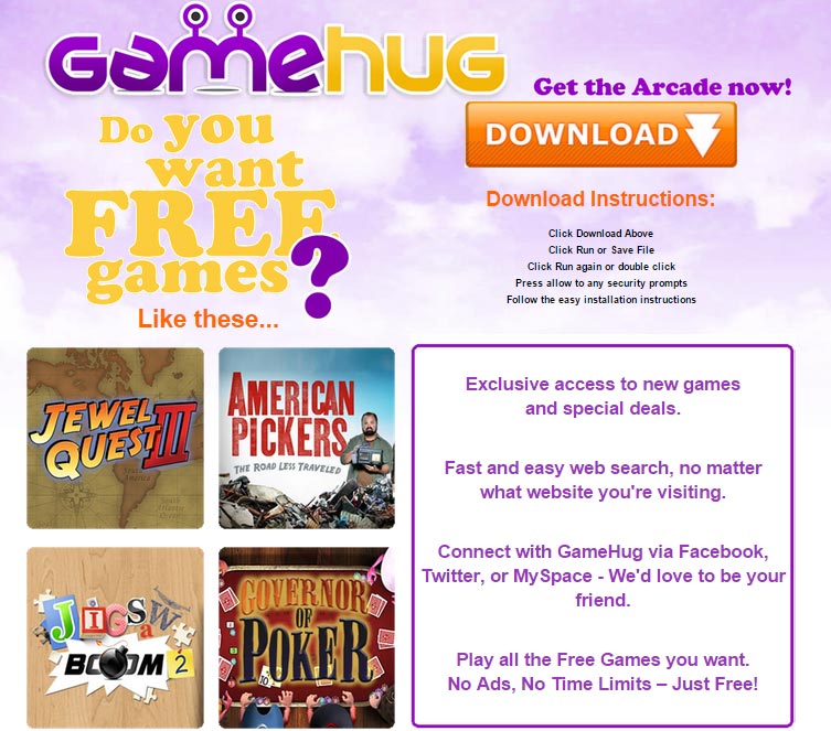 site web de gamehug