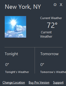 application local temperature