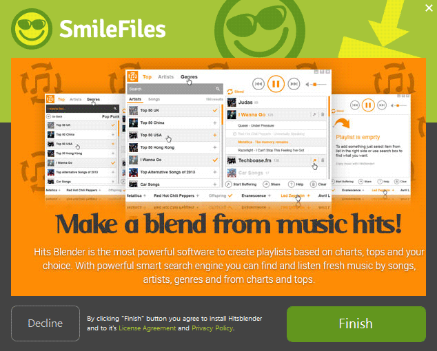 smilefiles installe hits-blender