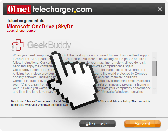 installation de comodo geekbuddy