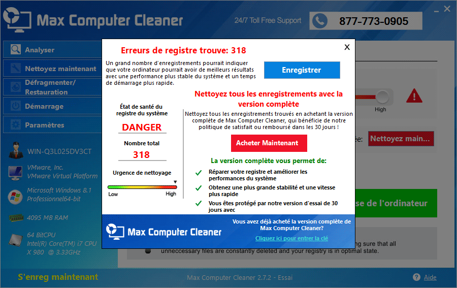 max computer cleaner scareware