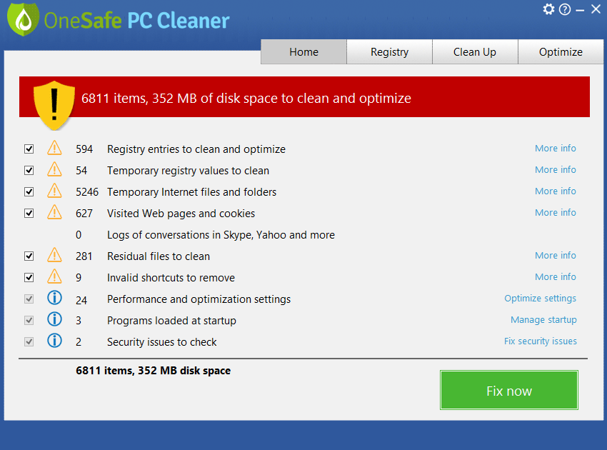 onesafe pc cleaner