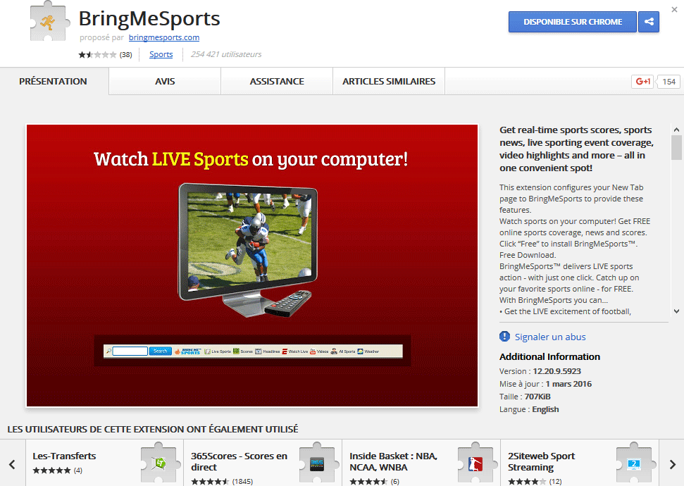 BringMeSports chrome