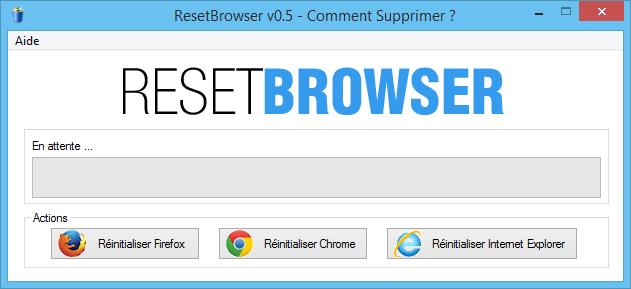 Comment supprimer clickadu.com avec ResetBrowser